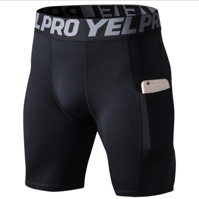 China Anti-Wrinkle Shorts Fitness Quick Drying Fitness Shorts With Pockets Men Compression Gym Sporting Tight Mens Shorts In Summer for sale