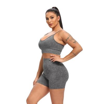 China Other Sports Gym Custom 2021 High Quality Active Workout Suit Women Yoga Wear 2 Piece Sports Bra And Shorts Yoga Sets for sale