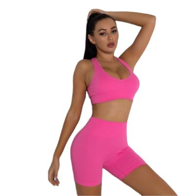 China Other Gym Yoga Wear Fits Tracksuit Sportswear Workout Sports Set 2 Piece High Waist Legging Bra Sets For Women for sale