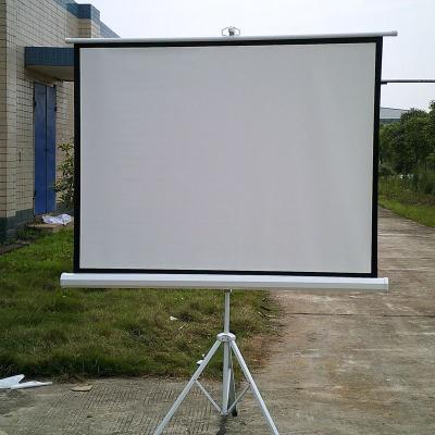 China Gain 1.0 Tripod Projection Screen Portable Outdoor Movable Projector Screen With Stand for sale