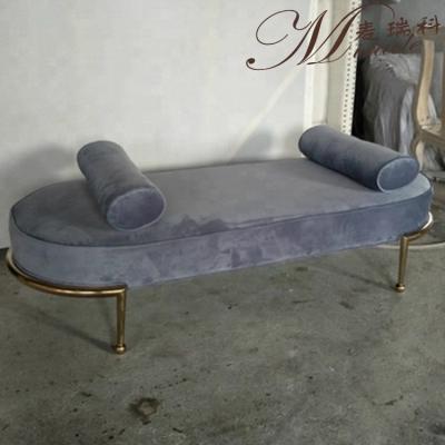 China stool home & French Ottoman Style Fabric Bed Chair Stool Velvet End Bed Stool for sale