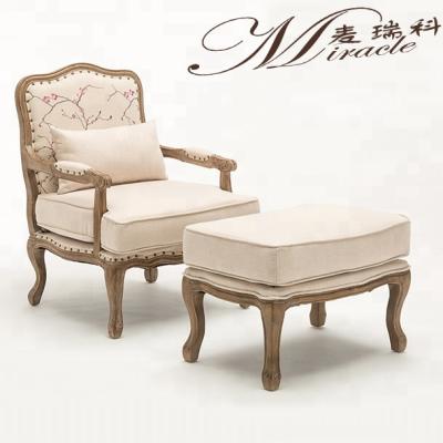 China Leisure Wooden Leisure Chair Living Room Furniture Stripe Canvas Fabric Sets for sale