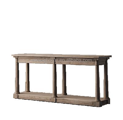 China Solid Wood Neoclassical Style Carved Wood Console Table for sale