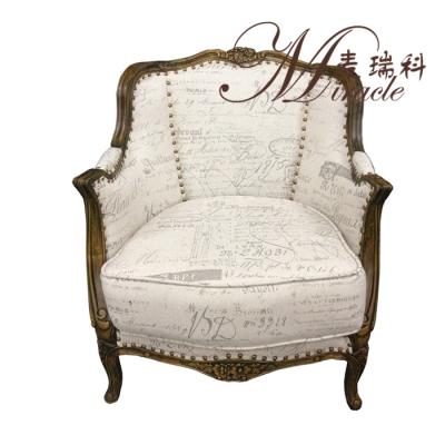 China Louis Style House Furniture Wood Solid Wood Frame Leisure Chairs for sale