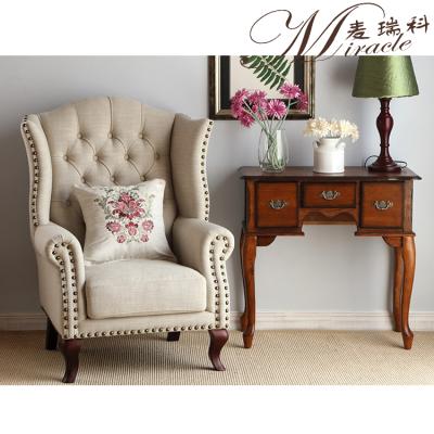 China American Style WingBack Ornate Classic Armchairs Upholstered Leisure Chair For Living Room for sale