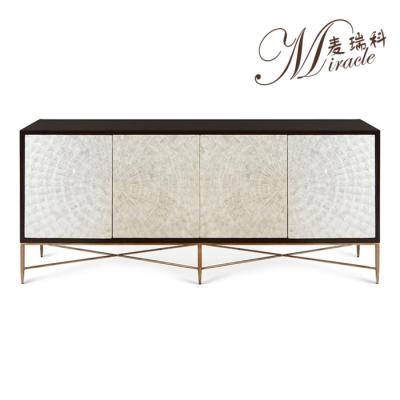 China PANEL Design latest modern design living room white&black finish wall TV cabinet for sale