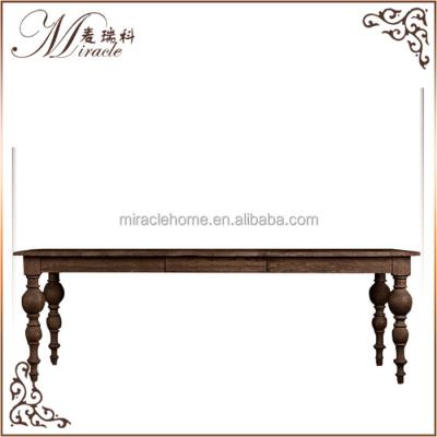 China Antique Oak Wood&Pine Solid Wood Royal Rectangular Dining Table for sale