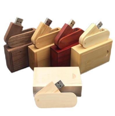 China Creative Bamboo Wooden USB Disk 128g 256g Wooden Business Gift Custom Printing Bamboo USB Disk 8/16/32G Rotation 8/16/32G for sale