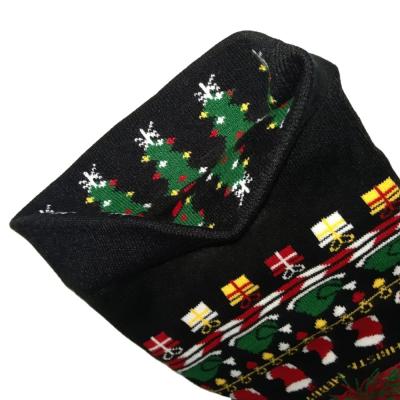 China COMMON Christmas jacquard knitted beanie with 6 LEDs and top pompom for sale