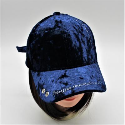 China JOINT style hot sale polyester velvet base baseball hat with embroidery in winter for sale