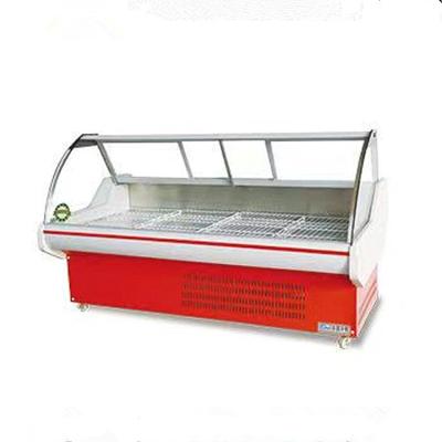 China Single-temperature Customized Open Front Glass Door Freezer Meat Display Freezer Deli Showcase for sale