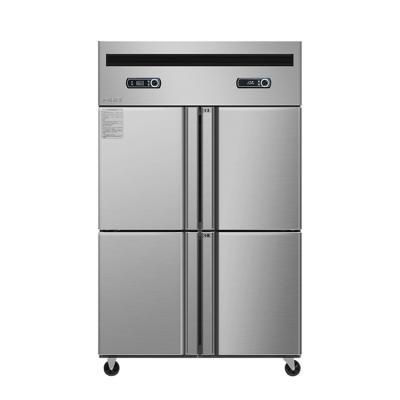 China Double-temperature luxury commercial vertical refrigerator upright freezer and refrigerator for sale