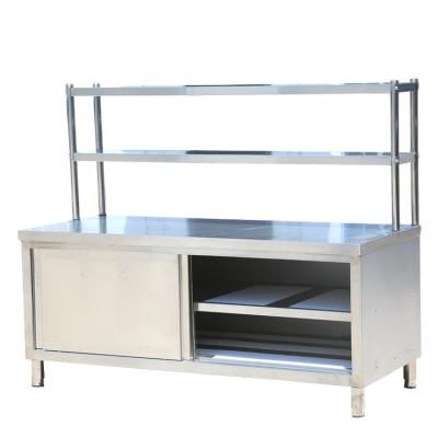 China Customized Stainless Steel Worktable Cabinet Single OEM ODM Worktable Commercial Bench for sale