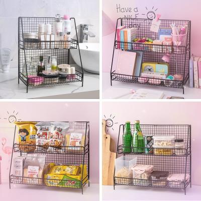 China Sustainable Black Metal Wire Storage Basket for sale