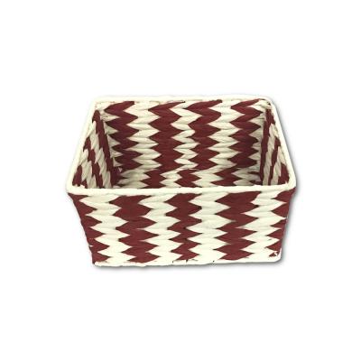 China Factory direct sale storage viable custom accepted handwoven type rectangle rope paper basket for home for sale