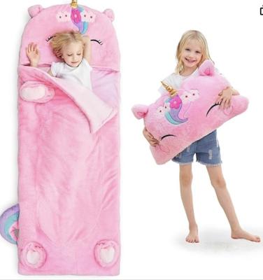 China Prémio de Inverno Plumes Kids Unicorn Saco de Dormir Para Idades 3 4 5 6 7 8 Criança Adolescente à venda