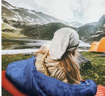 China Saco de dormir de 0 graus 100% de algodão flanela XXL Tempo frio Inverno Saco de dormir de grande porte para adultos acampar à venda