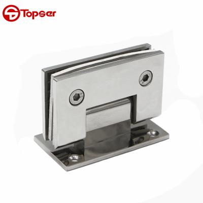 China 8/10/12mm High Quality 90 Degree Stainless Steel Double Door Shower Glass Hinge [Wall Mounted] for sale