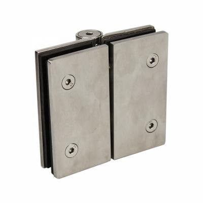 China Easy to install and durable high quality 180 degree stainless steel glass on glass hydraulic glass door hinge for sale