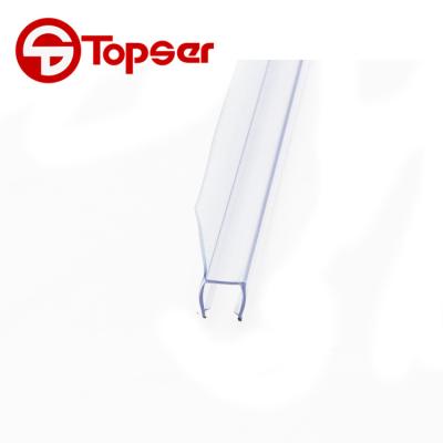 China Clear Glass Plastic Glass Door Room Shower Seal Rubber Strip For Shower Room for sale