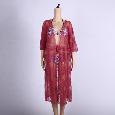 China Latest Design Anti-UV Embroidered Sunproof Clothing Cover Up Crochet Dress Beach for sale