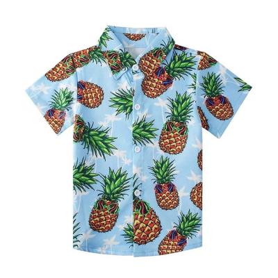 China Breathable wholesale custom printing loose casual cotton aloha beach shirts pineapple shirt for sale