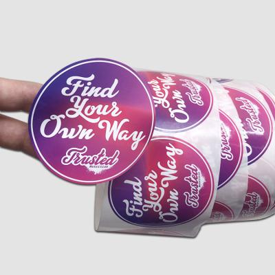 China Waterproof Roll Logo Label Custom Adhesive Packaging Printing Stickers for sale