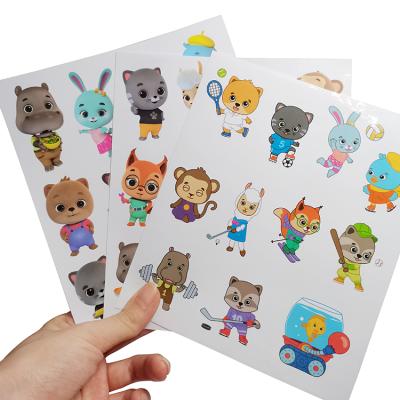 China Waterproof Waterproof Vinyl Printing Custom Kiss Cut Sticker Sheet for sale