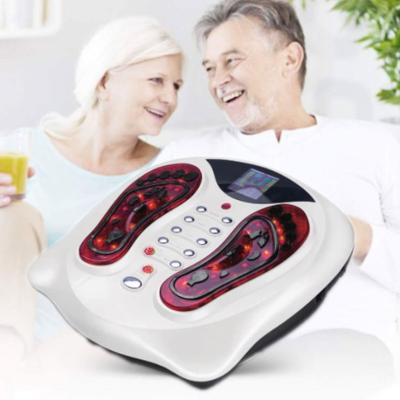 China Foot OEM Foot Massager Circulation Stimulator Heat EMS 4 Electrode Muscles Shoulder Circulation Neuropathy Restrict Foot Foot Massager for sale