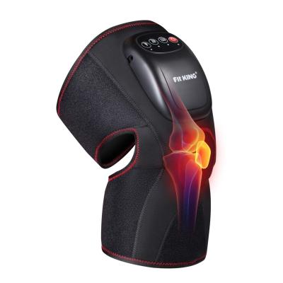 China FIT KING Wireless Heated Smart Knee Massager With Heat Air Compression Leg Vibration Machine Air Pressure Vibration Therapy Knee Massager for sale