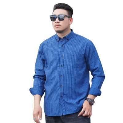 China 2021 Autumn New Design Plus Size Anti-pilling Shirt Plaid Men's Casual Long Sleeve Shirt For Man for sale