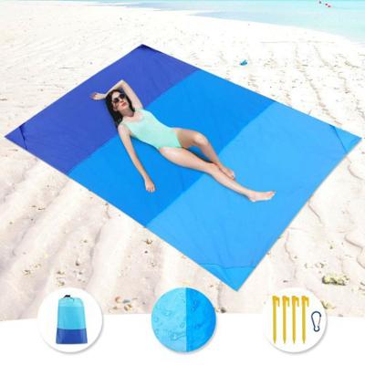 China Portable Foldable Beach Blanket Machine Picnic Sand Nylon Free Rise Blanket Machine Sandproof Beach Camping Waterproof Mat Blanket Waterproof for sale