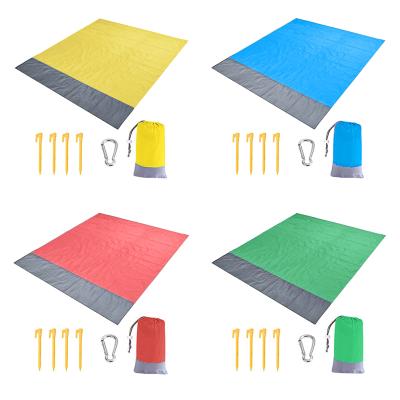 China Sandproof Beach Blanket Folding Camping Picnic Beach Sand Mat Outdoor Travel Waterproof Free Washable Blanket for sale