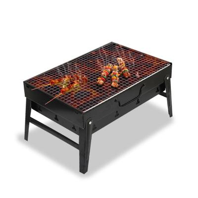 China BBQ Grill Factory Price Amazon Hot Sale Folding Mini Charcoal Folding Outdoor Camping Portable BBQ Grill for sale