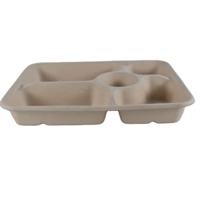 China Amazon Best Selling Bagasse Tableware 9Inch Clamshell Bagasse Biodegradable Disposable Food Bowl Waterproof for sale