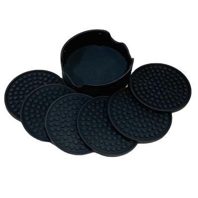 China Sustainable Food Grade Silicone Beverage Silicone Coasters Fashionable Portable Coasters for sale