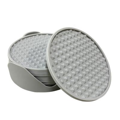 China Sustainable Good Quality Custom Portable Beverage Silicone Coasters for sale