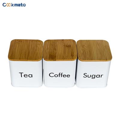 China Steamable 3pcs Simple Ceramic Moisture Proof Sealing Jar Coffee and Tea Bean Storage Seasoning Storage Sealing Jar with Cover for sale