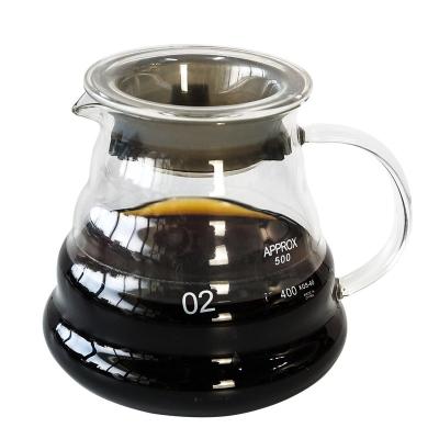 China Tea Coffee Drip Pot Drip Coffee Filter Cup Viable Glass Coffee Drip Filter V Set for sale