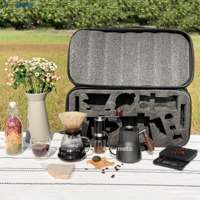 China Portable Outdoor Camping V60 Drip Pack Travel Stored Bag Pour Over Coffee Maker Gift Set For Birthday To Friend for sale