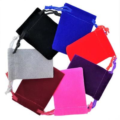 China Recyclable Custom Logo Velvet Promotional Bag Drawstring Pouch Gift Bags 9*12cm for sale