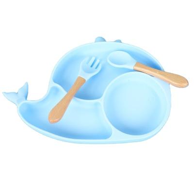 China Baby Tableware Food Grade BPA Free First Stage Toddler Infant Baby Feeds Fork and Baby Dish Spoon Set for sale