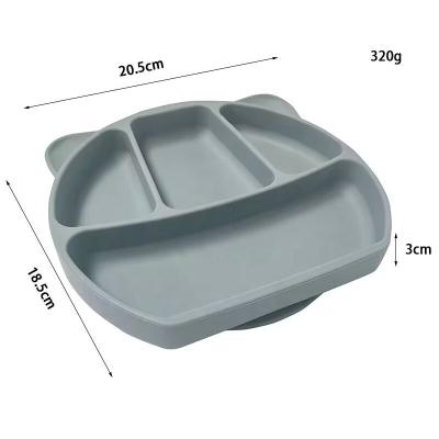 China BPA Free Hot Sale Silicone Baby Dish With Strong Suction For Baby Feeding Tableware for sale