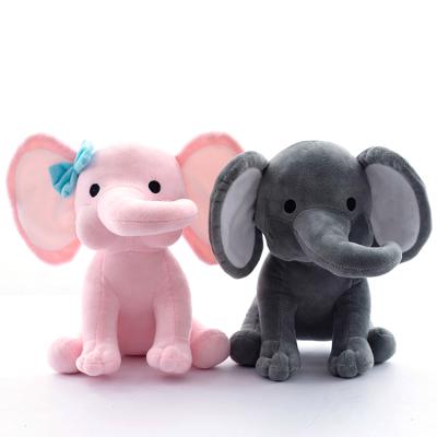 China Creative Custom Sublimation Toy Soft Plush Stuffed Elephant Gift Gray Elephant Plush Toy OEM Ears Large for sale