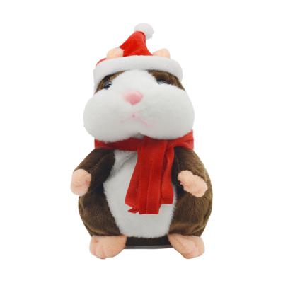 China Christmas Gifts Electricity Stuffed Animals Sound Hamster Talking Plush Toy With Recorder for sale