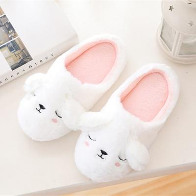 China Wholesale Custom Zapatilla Kids Plush Indoor Animal Shape Stuffed Cat Dog Kid Slipper for sale