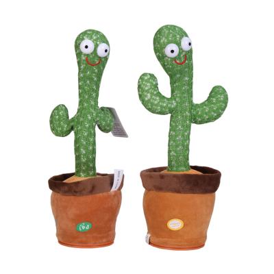 China Cute Plush Stuffed Flowerpot Sing To Cactus Toy Kawaii Dancing Plushies Soft Toys Cactus Plush Toy for sale