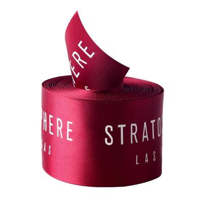 China Viable Wholesale Single Face Printed Ribbon Custom Printing Ribbon Logo Ribbon Printing for sale