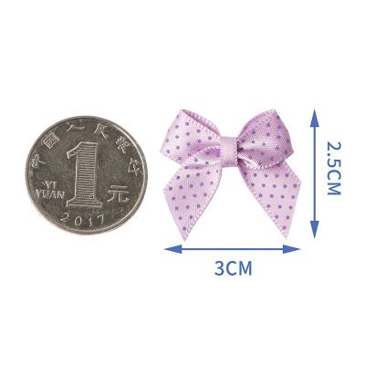 China Mini small satin ribbon bows polka dot bow viable ribbon bow for sale