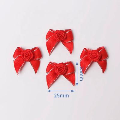 China Sustainable Wholesale 200pcs/bag Ready Made Ribbon Bows Pre Made Satin Ribbon Bow For Decoration for sale